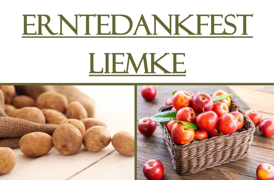 Kartoffeln und Äpfel Erntdank in Liemke