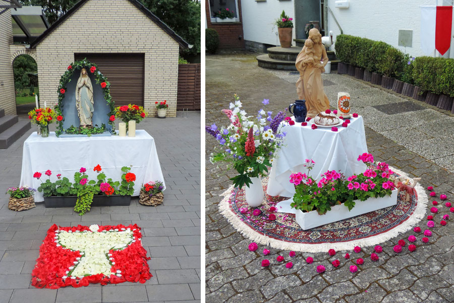 Blumenschmuck an der Straße