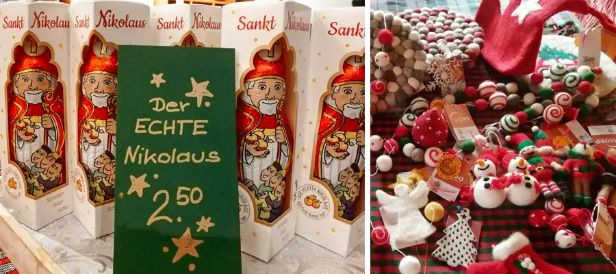 Ansicht der Produkte mit Nikolaus