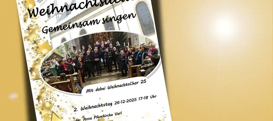 Einladungsflyer der kleinen Weihnachtsmusik