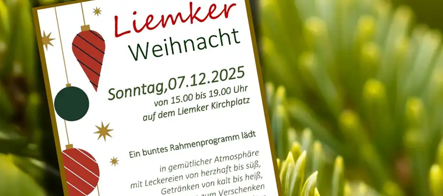 Flyer zur Liemker Weihnacht