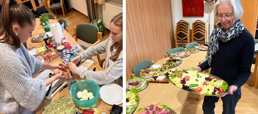 Foto bei der Zubereitung der Speisen