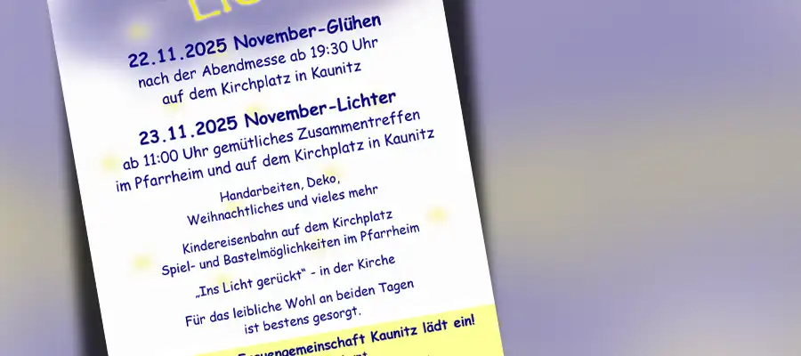 Flyer „November-Lichter“