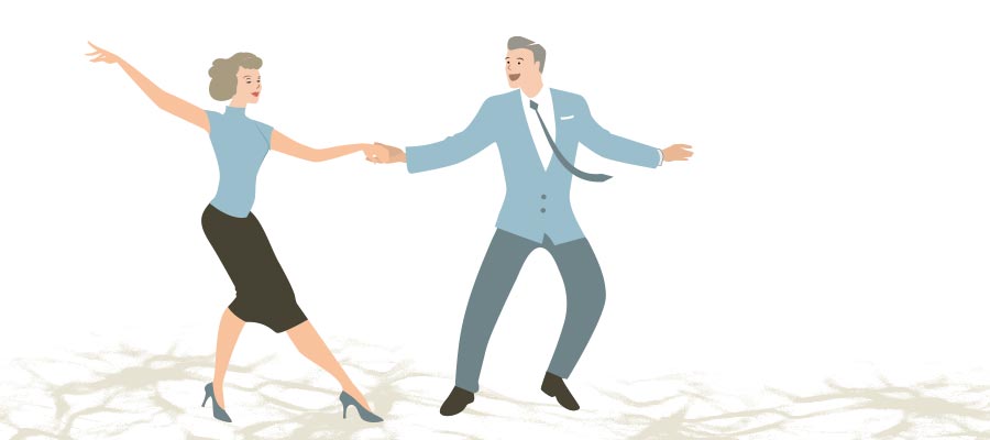 Illustration tanzendes Paar