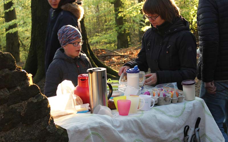 Sonnenaufgang im Wald