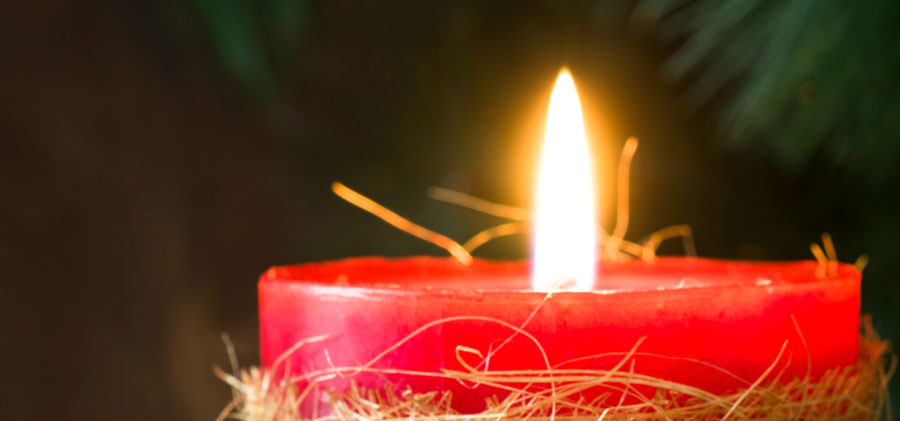 weihnachtliche Kerze